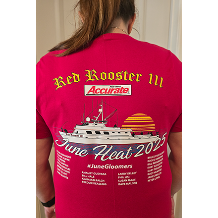 Back of a custom red t-shirt